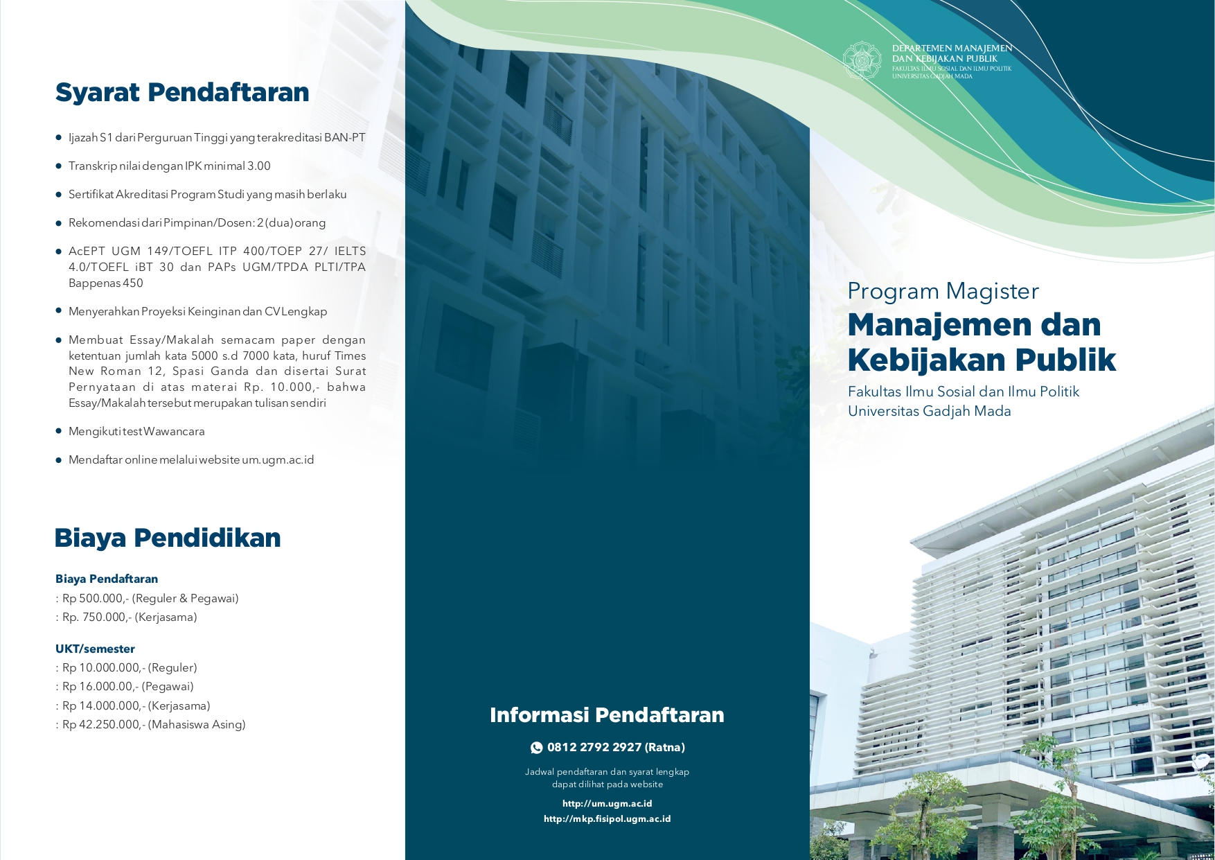 Pendaftaran Program Magister Manajemen Dan Kebijakan Publik Fisipol Ugm 